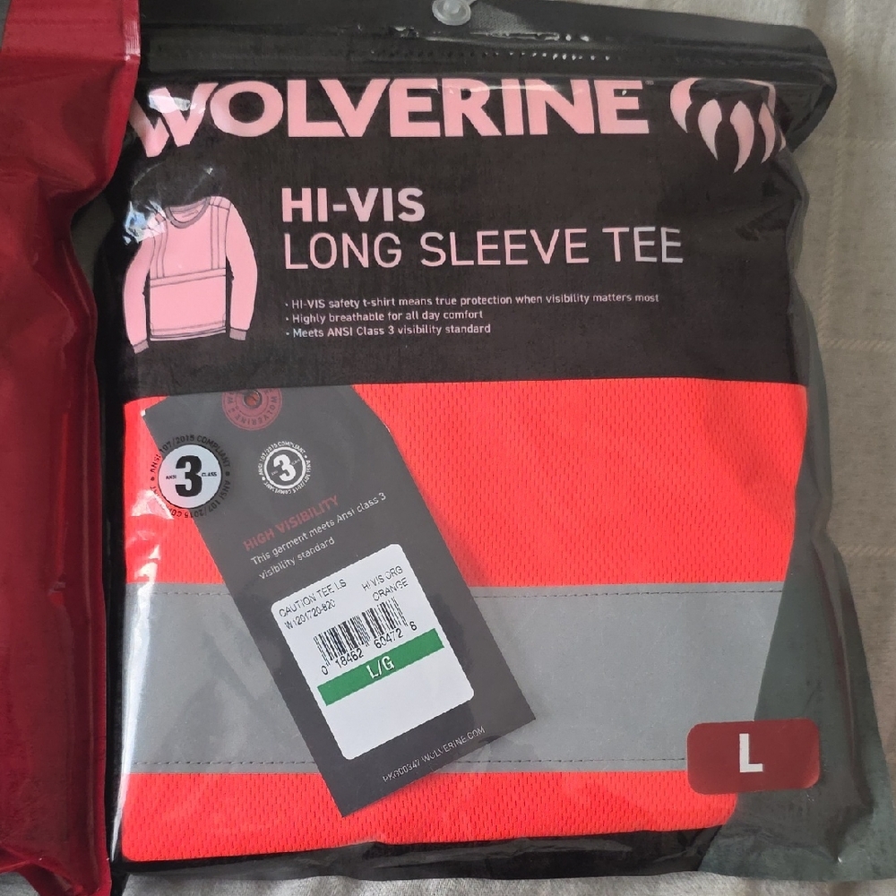 Wolverine Hi-Vis Orange Long Sleeve Tee